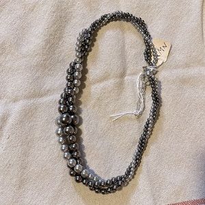 Fabulous 2 tone silvery necklace RMN